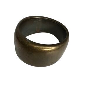 Vintage Bangle Bracelet Brass Tone Wavy Statement Chunky Lightweight BOHO Unique